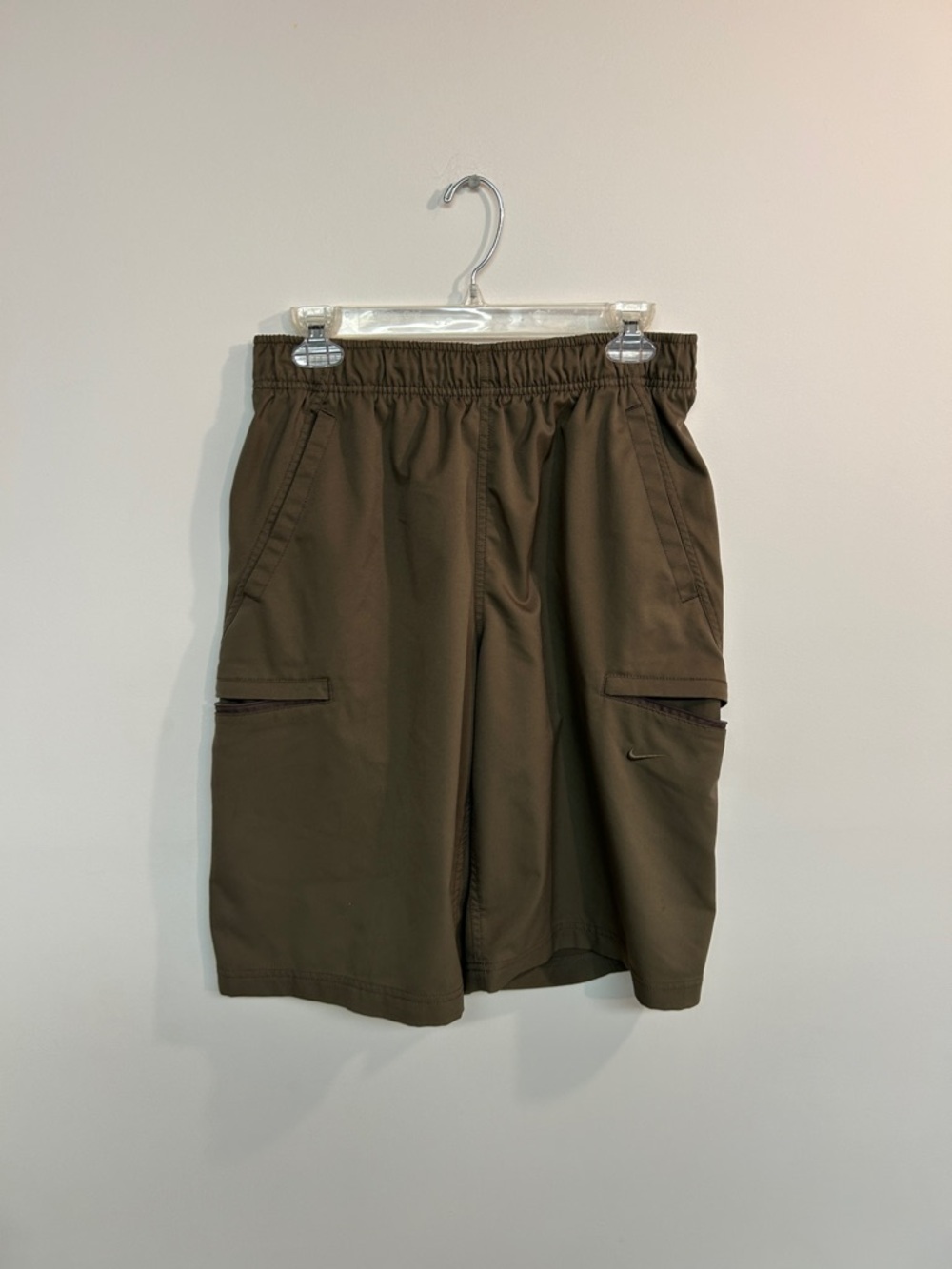 Nike Olive Cargo Shorts with Elastic Waist